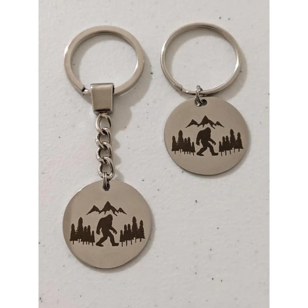 3/$20- 30mm charm New Yeti Sasquatch Bigfoot Ape Keychain Keyring Key chain ring